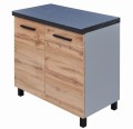 Szafka stojąca  pod umywalkę 60 cm wotan szary czarny uchwyt + nóżki 