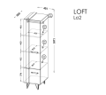 Słupek zamknięty LOFT LO2