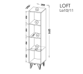 Słupek otwarty DĄB MILLENIUM LOFT L11