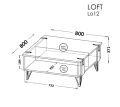Ława LOFT LO12