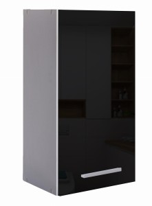 Szafka kuchenna wisząca połysk czerń 40 cm Parapet