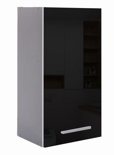 Szafka kuchenna wisząca połysk czerń 40 cm Parapet