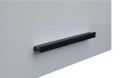 Szafka łazienkowa wisząca klapa połysk 60 cm czarny uchwyt 