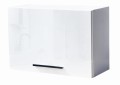 Szafka łazienkowa wisząca klapa połysk 60 cm czarny uchwyt 