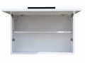 Szafka łazienkowa wisząca klapa połysk 70 cm czarny uchwyt 