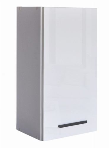 Szafka łazienkowa wisząca połysk 40 cm czarny uchwyt 