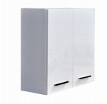Szafka łazienkowa wisząca 60 cm Połysk czarny uchwyt