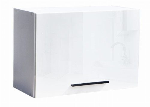 Szafka kuchenna wisząca klapa połysk 70 cm czarny uchwyt 