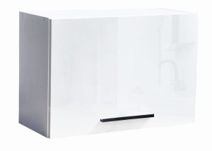 Szafka kuchenna wisząca klapa połysk 80 cm czarny uchwyt 