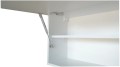 Szafka kuchenna wisząca klapa połysk 80 cm czarny uchwyt 