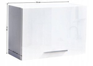 Szafka łazienkowa wisząca klapa połysk 70 cm Parapet 