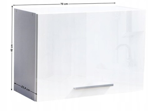 Szafka łazienkowa wisząca klapa połysk 70 cm Parapet 